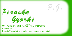 piroska gyorki business card